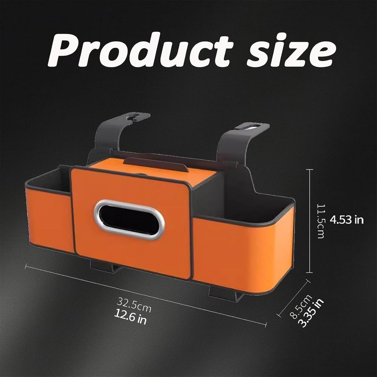 Car Organizer and Storage Box, 3-in-1 Car Seat Back Storage Box, Multifunctional Headrest Backseat Organizer with 2 Cup Holders, Smart Car Organizer for Most Vehicles (2pcs Brown)