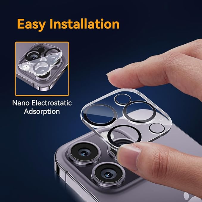 Camera Lens Protector for iPhone 15 Pro 6.1" ＆ iPhone 15 Pro Max 6.7", 9H