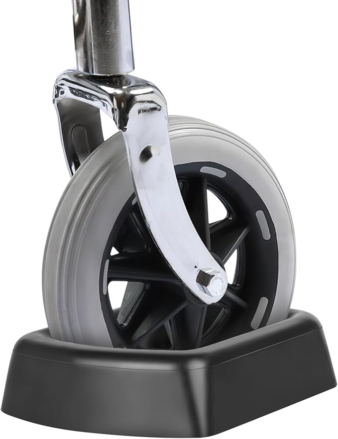 Jack Wheel Chock, Trailer Wheel Chock Rubber Jack Caster Wheel Dock, 6" Single RV Jack Block Stabilizer Wheel Stopper for RV Boat Caravans and Trailers