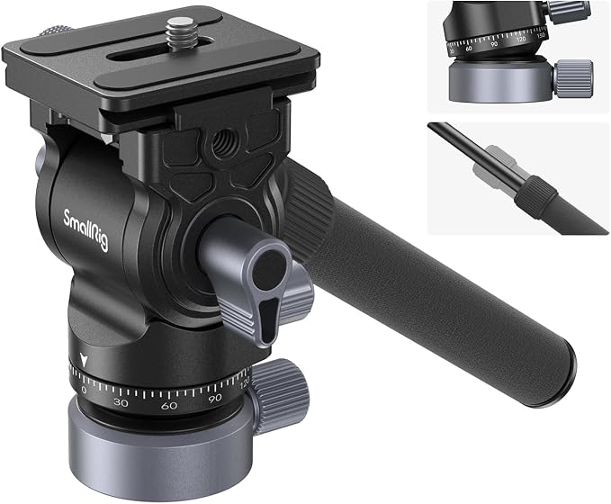SmallRig Video Head with Leveling Base, Quick Release Plate