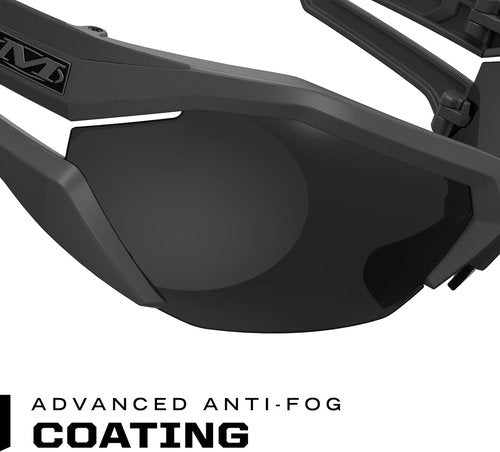 Mechanix Wear Vision Type-V Safety Glasses - Lightweight Anti-Fog, Scratch-Resistant Eyewear | Smoke Lens, Adjustable Fit