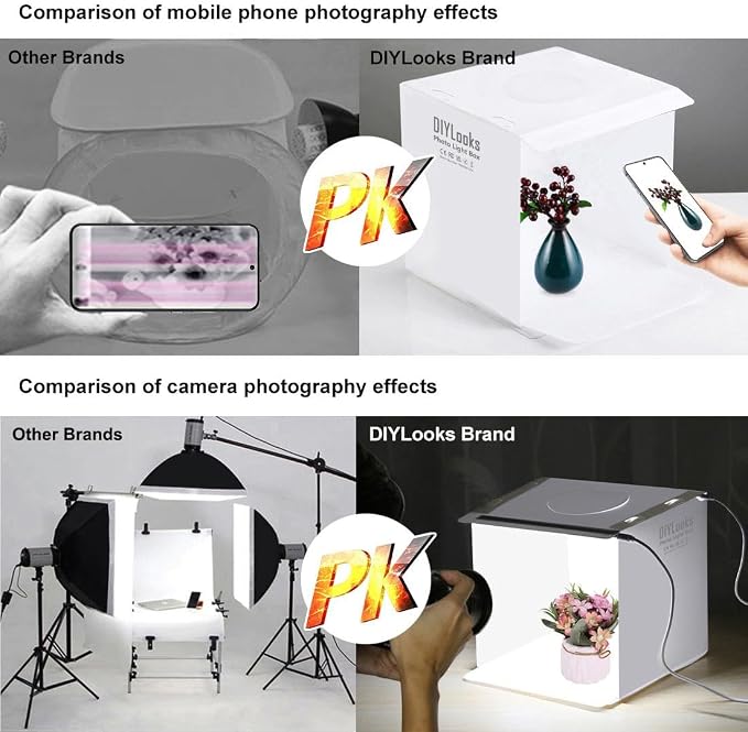 20cm Include 2 LED Panels Folding Portable 1100LM Light Photo Lighting Studio