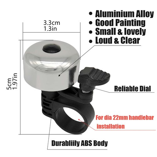 Bike Bell,Cute Mini Bicycle Bell,Crisp Bike Bells for Adults and Kids,Bicycle Bells for Handlebars,Loud Cycling Ring Bell for Road Bike Mountain Bike Scooter