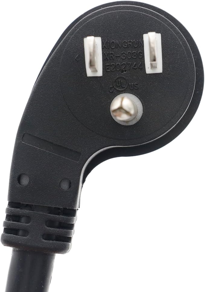 FIRMERST 1875W Flat Plug Extension Cord 3 Feet 14 AWG 15A Black, UL Listed