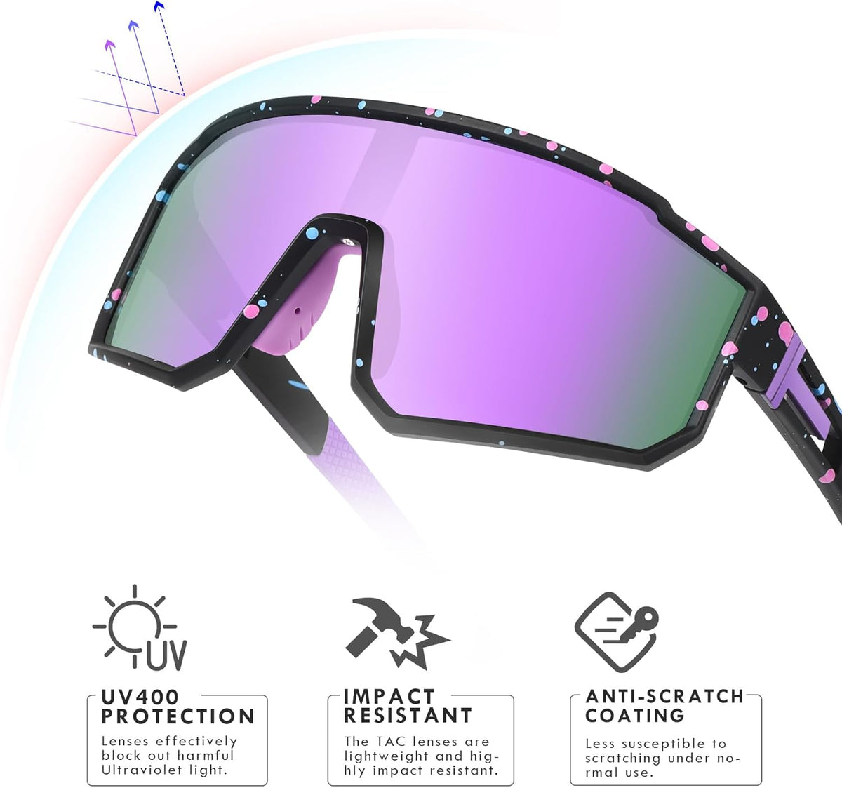 Skiennix Youth Baseball Sunglasses - Polarized UV400 Protection for Kids | Perfect for Softball & Cycling