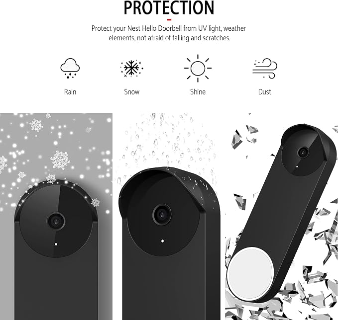 Silicone Case for Google Nest Hello Doorbell 2021 Cover