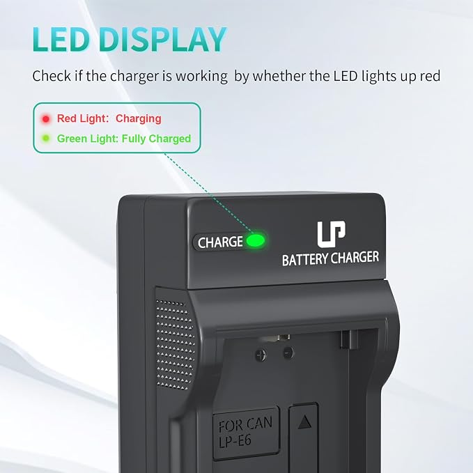 LP LP-E6 LP E6N Battery Charger, Charger Compatible