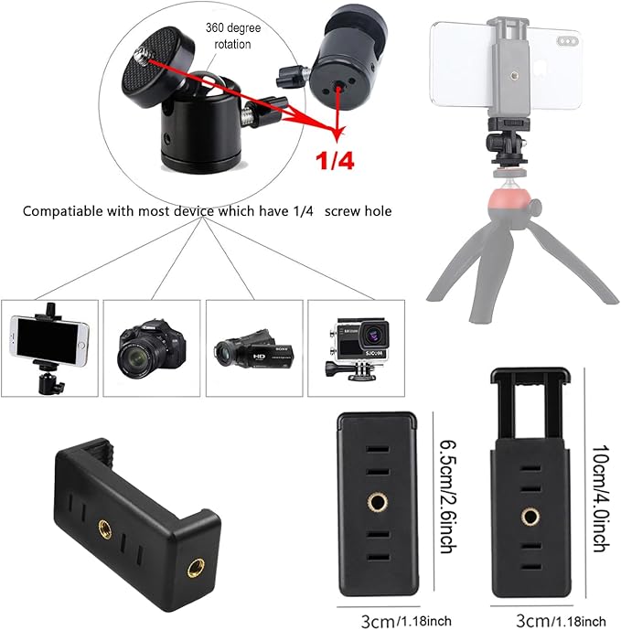 30Pack Camera Tripod Screw Mount Kit 1/4 to 3/8 Inch Adapter Threaded Converter