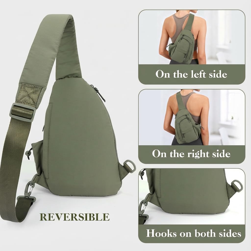 Skiennix Sling Bag for Women - Anti-Theft RFID Nylon Crossbody Purse with Adjustable Strap