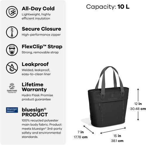 Hydro Flask Insulated Carryout Tote Bag - 10L Capacity in Capri Blue