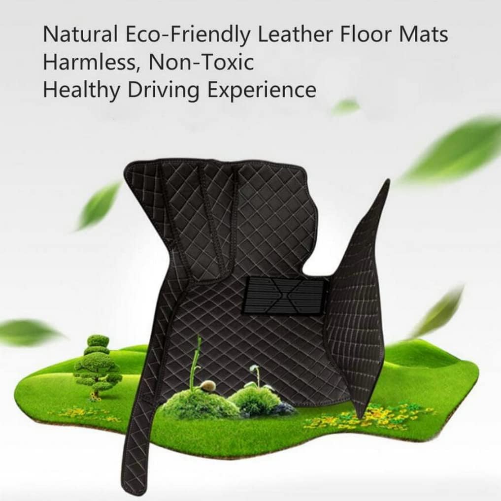 Custom All-Weather Protection Leather Car Floor Mats for Cars Sedan SUV Sports Car Waterproof Floor Mat (3D Brown)