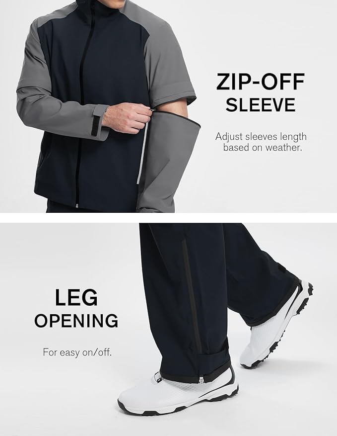 fit space Waterproof Golf Rain Suits for Men Performance Rain Jackets and Pants for All Sports