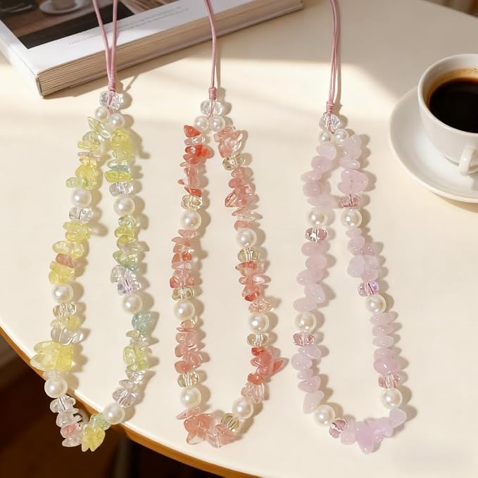 Phone Charm Strap Beaded Lanyard Camera Wrist Strap Phone Chain Wristlet Cute