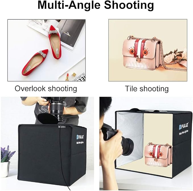 Photo Box 16" x 16" Quick Install Foldable Portable Studio Kit