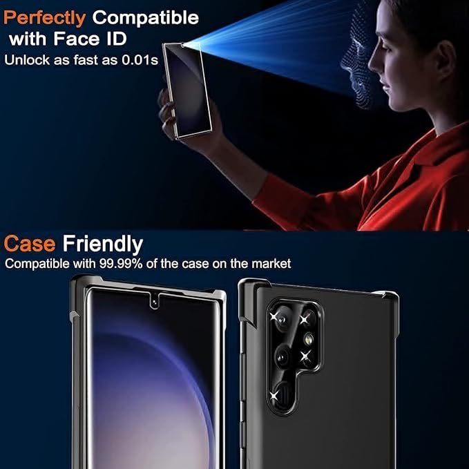 Milomdoi for Samsung Galaxy S23 Ultra Screen Protector Accessories 3 Pack TPU