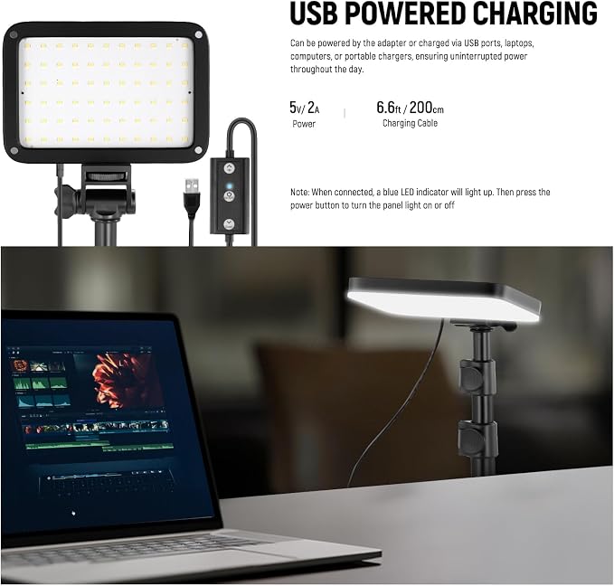 NEEWER Basics LED Video Light Panel Lighting Kit, Bi Color Dimmable Portable