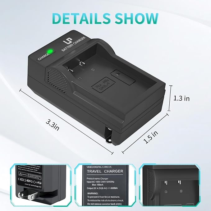 LP EN-EL9 Battery Charger, EN EL9a Charger Compatible