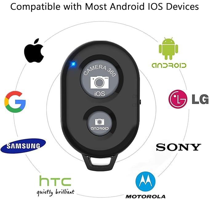 Cellphone Remote Shutter for Smartphones and Tablets, AOQIYUE Wireless Camera