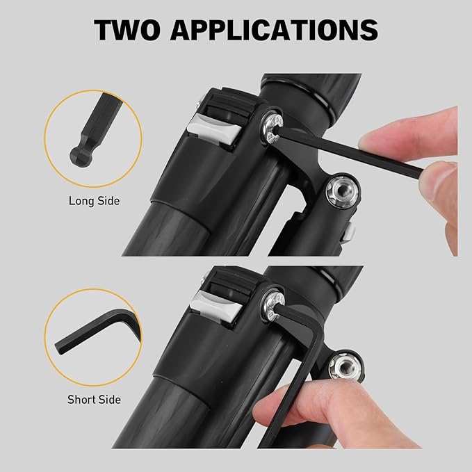 ELEAD 15-Piece Metric Hex Key Allen Wrench Set with Extension Bar, 1.27-10 MM, Long Arm Ball End Design, Heat-Treated S2 Steel