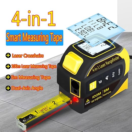 tape measure 4-in-1 laser Digital Measuring Tape & 80m/262ft Laser Distance