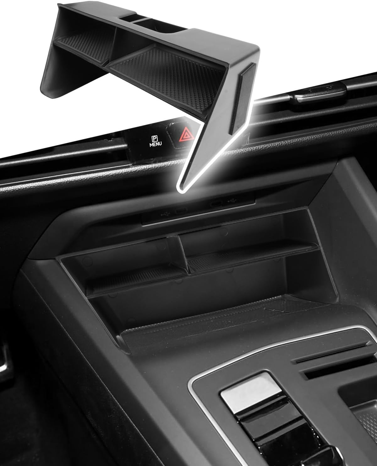 CDEFG for 2020-2026 Volkswagen Golf R/GTI Accessories Center Console Organizer Tray VW GTI Golf 8 MK8 Storage Middle Console Insert 2020 2021 2022 2023 2024 2025 2026