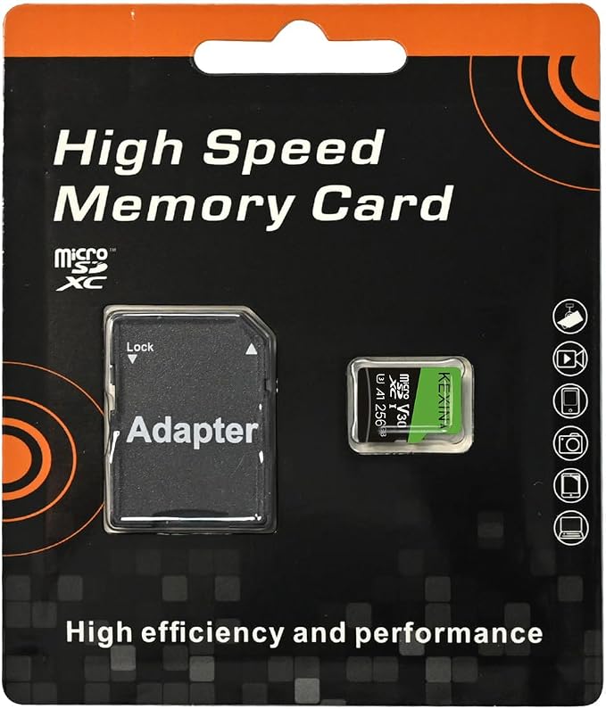 KEXIN 256GB Micro SD Card with SD Adapter microSDXC Memory Card UHS-I A1 V30 U3