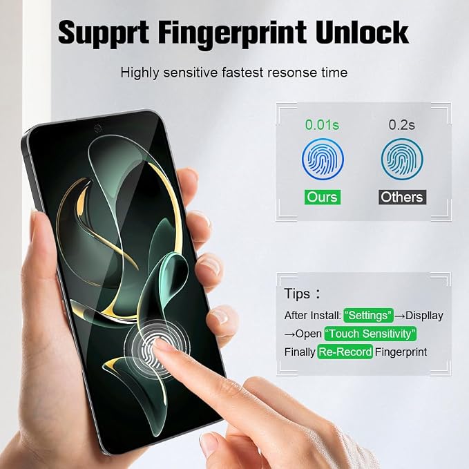 2 Pack Galaxy S26 Plus Anti spy Privacy Screen Protector, 9H Tempered Glass