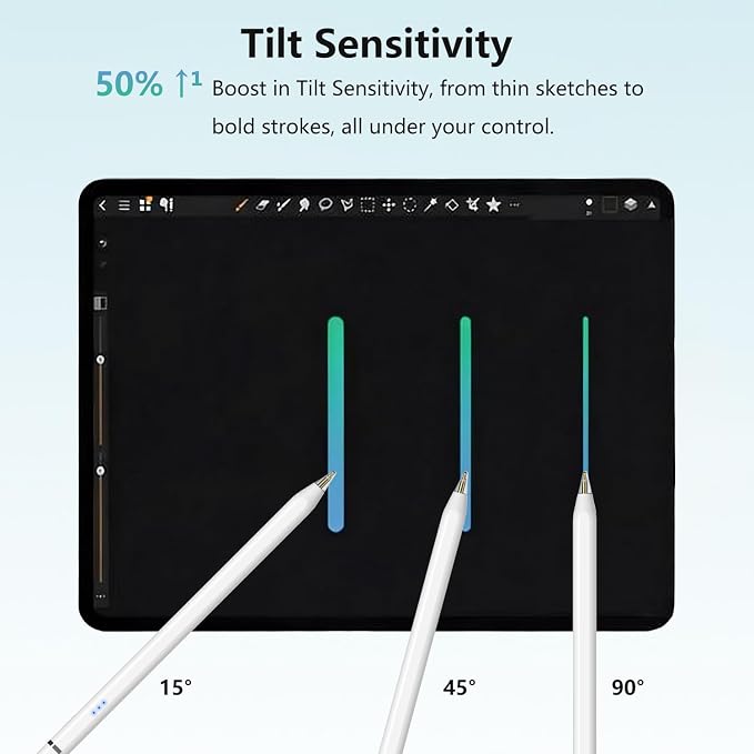 Stylus Pen for Apple iPad 2018–2026, Magnetic Charging iPad Pencil 2nd