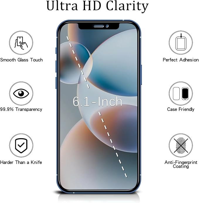 MAYtobe [2+2 Pack Designed for iPhone 12 Pro Privacy Screen Protector, Privacy