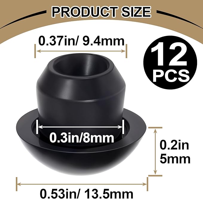12pcs Hydraulic Jack Oil Filler Plug, Conical Floor Jack Plug, Universal Bottle Jack Accessories, Rubber Jack Filler Bung for Oil Reservoir Filler Hole