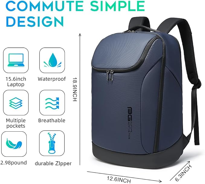 BANGE Business Commute Backpack Waterproof fit 15.6 Inch adopt in Commute