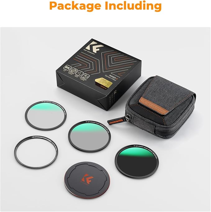 K&F CONCEPT 49mm Magnetic CPL+ND8+ND64+Magnetic Basic Ring+Lens Cap Camera Lens