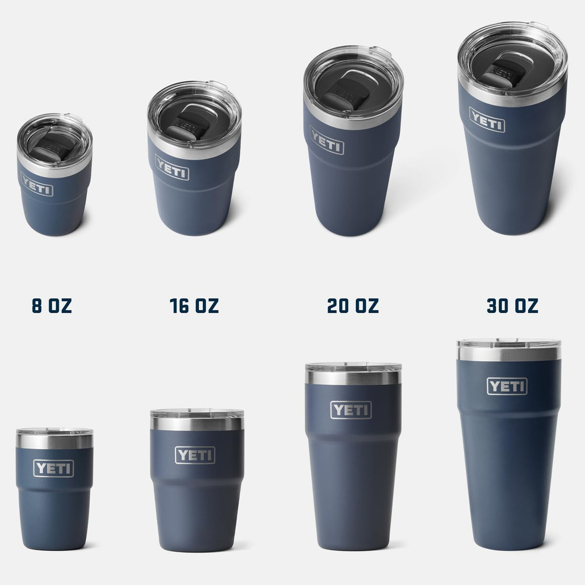 YETI Rambler 16 oz Stackable Tumbler, Vacuum Insulated, Stainless Steel with MagSlider Lid | Stackable