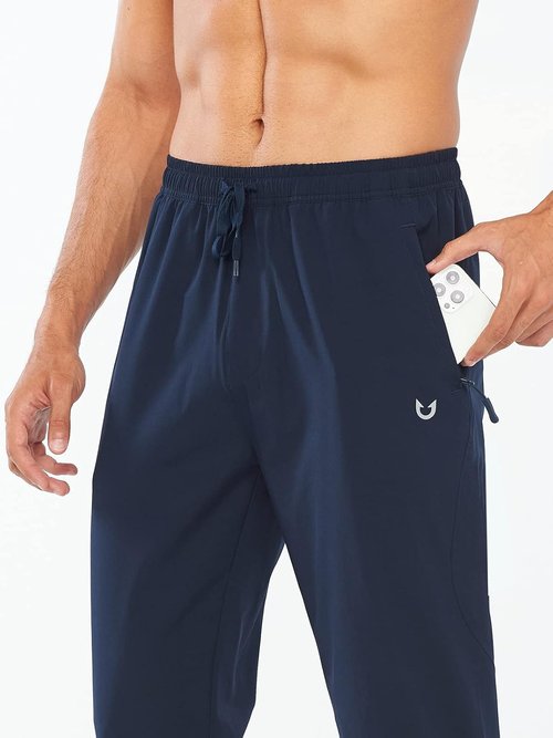 NORTHYARD Men's Athletic Joggers - Lightweight Running Pants with Zipper Pockets | Perfect for Gym & Casual Wear