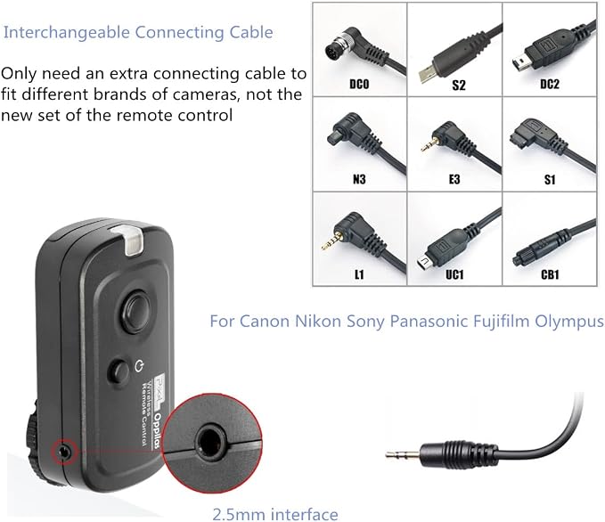 Pixel RW221-S2 Camera Remote Shutter Release Wireless Radio Control Compatible