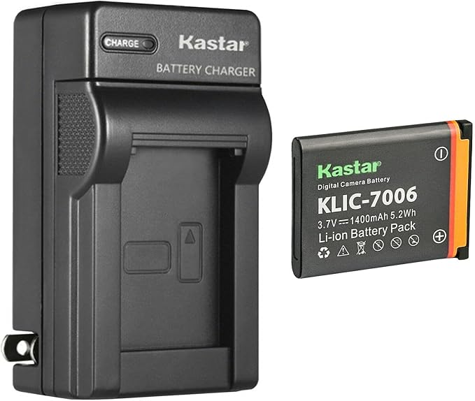 Kastar 1-Pack K7006 Battery and AC Wall Charger Replacement