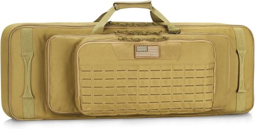 CVLIFE Soft Rifle Case - Triple Layered Double Gun Bag with Lockable Zipper & Backpack Strap | 36"-46" Size