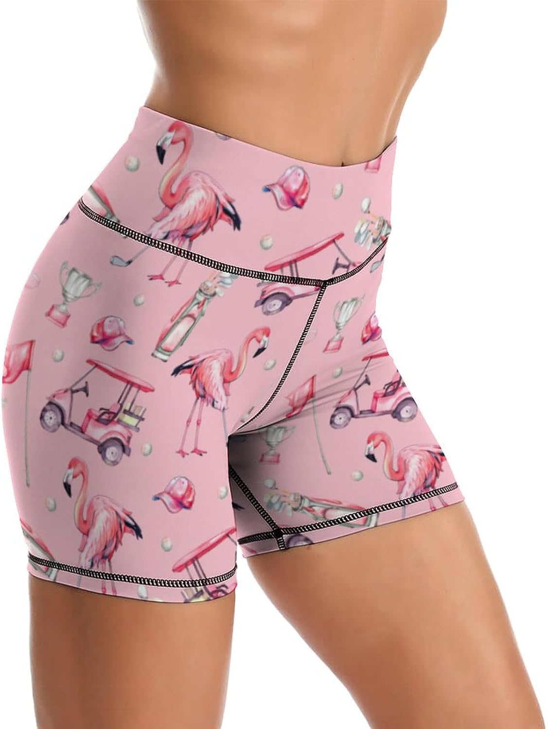 Skiennix High Waisted Yoga Shorts - Tummy Control Biker Shorts for Women's Athletic Workout | Gym & Tennis