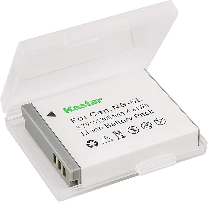 Kastar NB-6L Battery for Canon PowerShot D10, ELPH 500 HS, SX701 HS