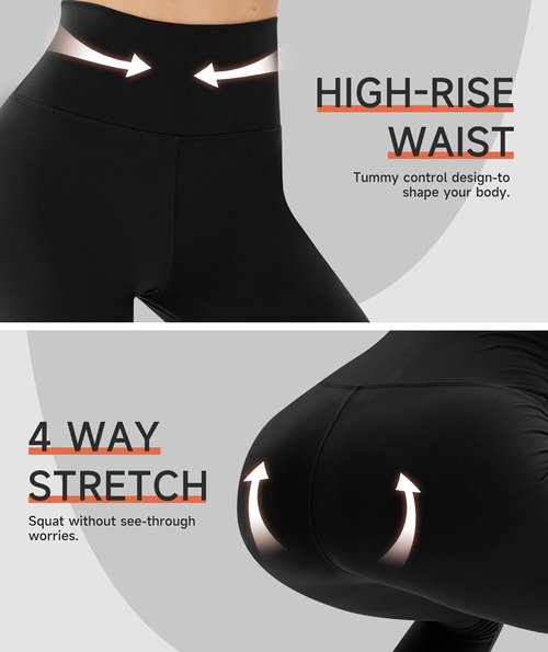 GAYHAY High Waisted Capri Leggings - Soft Slim Yoga Pants for Running & Cycling | Women's Activewear