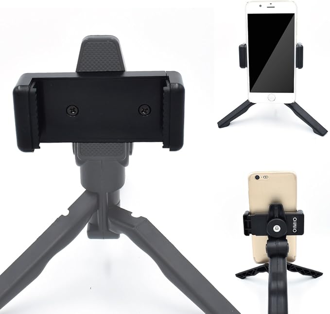 Universal Cell Phone Tripod Mount Adapter, OIMIO Phone Holder Clip Connector