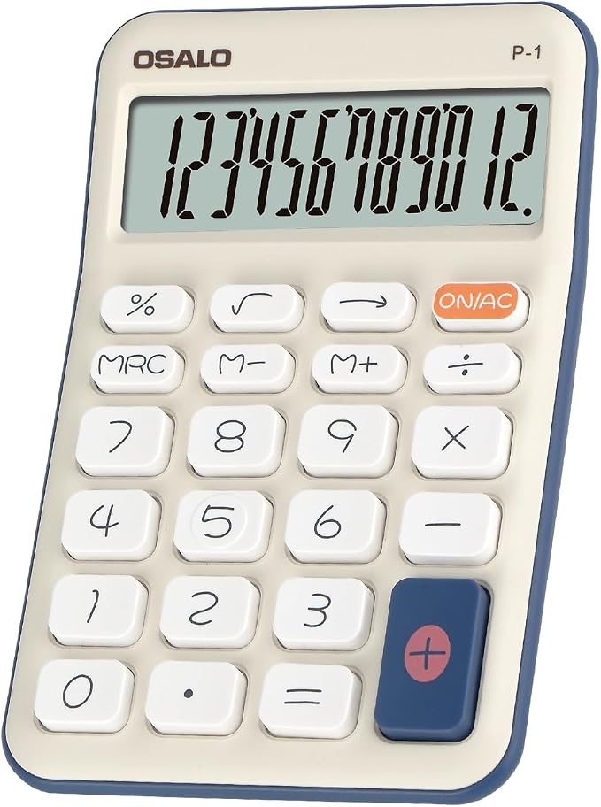 Pendancy Small Desk Calculator Cute, 12 Digit LCD Display, Basic Function
