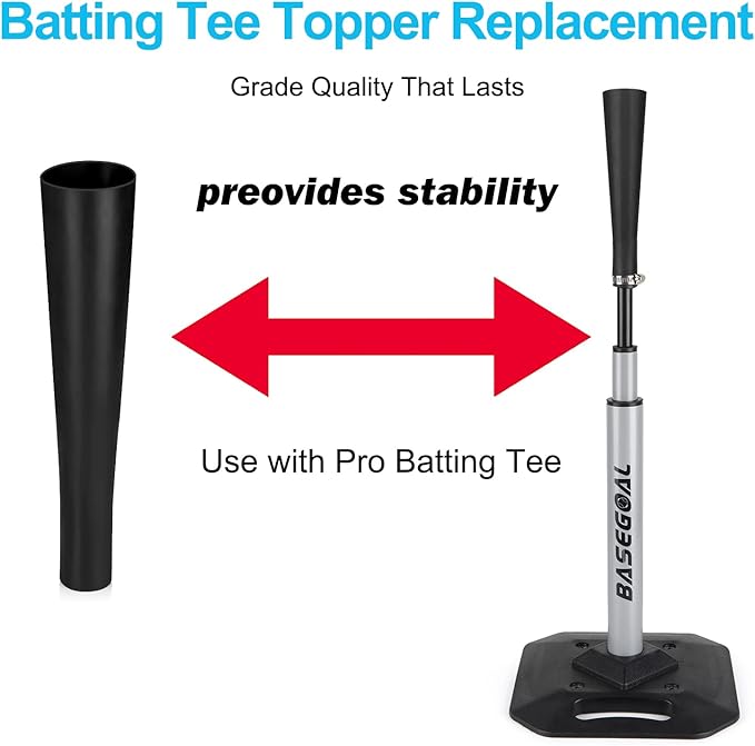 Baseball & Softball Batting Tee,Portable Hitting Tee,with Heavy Duty Base,Flexible Rubber Top,Adjustable Height