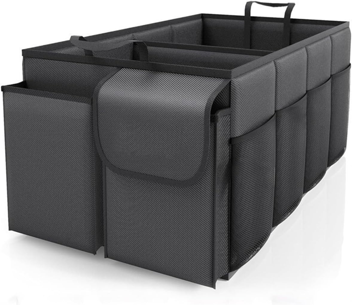 Advanced car seat storage bag is suitable for children and adults. The front and rear seat storage bags are foldable and adjustable. (beige)