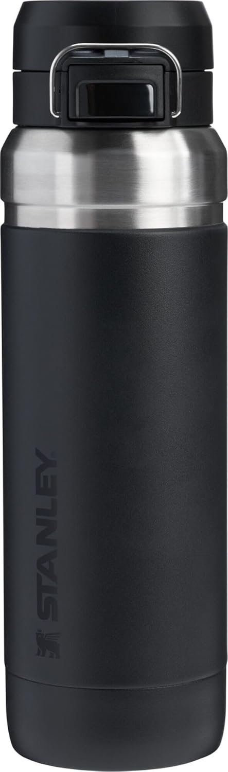 Stanley Quick Flip GO Water Bottle 36 oz - Insulated, Leakproof & Packable for Travel | BPA-Free | Black