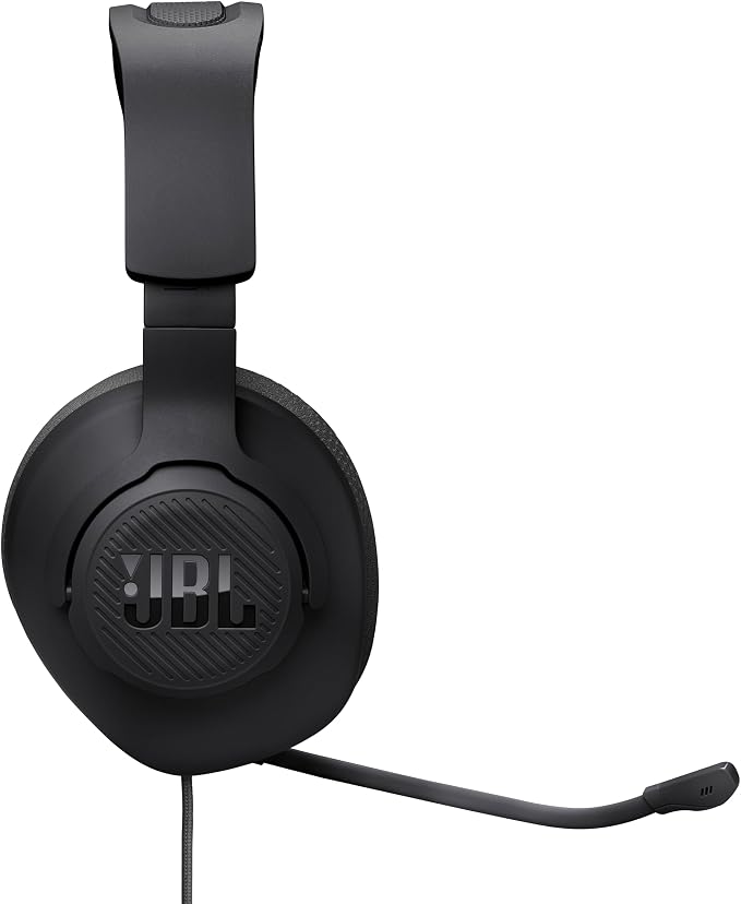 JBL Quantum 100M2 Wired Gaming Headset, Detachable Mic - Black | Memory Foam Ear Cushions And 3.5 Mm Jack Work With PC, PlayStation, Xbox, Nintendo Switch For Immersive PC Gaming Sessions