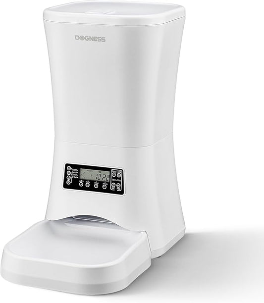 DOGNESS 9L Dog Feeders for Large Dogs, Automatic Dog Feeder with Timer Extra Large, Programmable Auto Pet Food Dispenser Feeder, Portion Control, Voice Recording, Battery and Plug-in Power