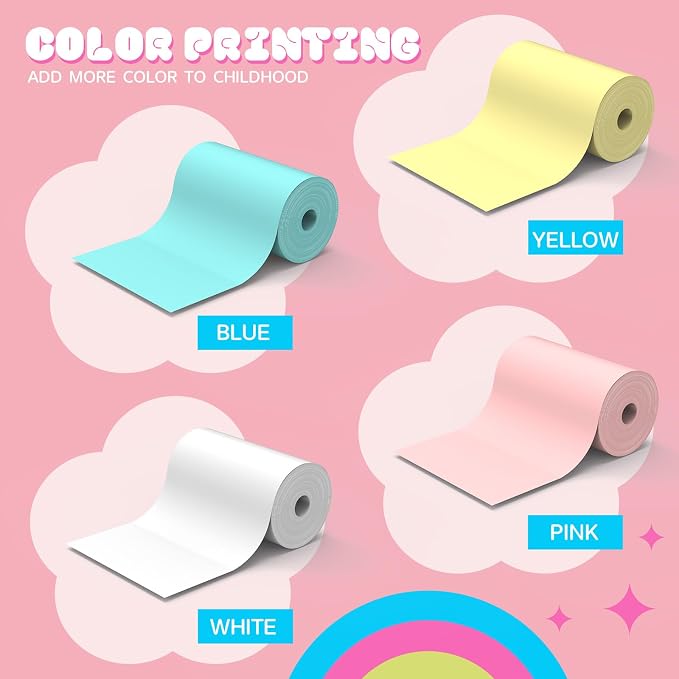 10 Rolls Kids Camera Paper Roll Refill