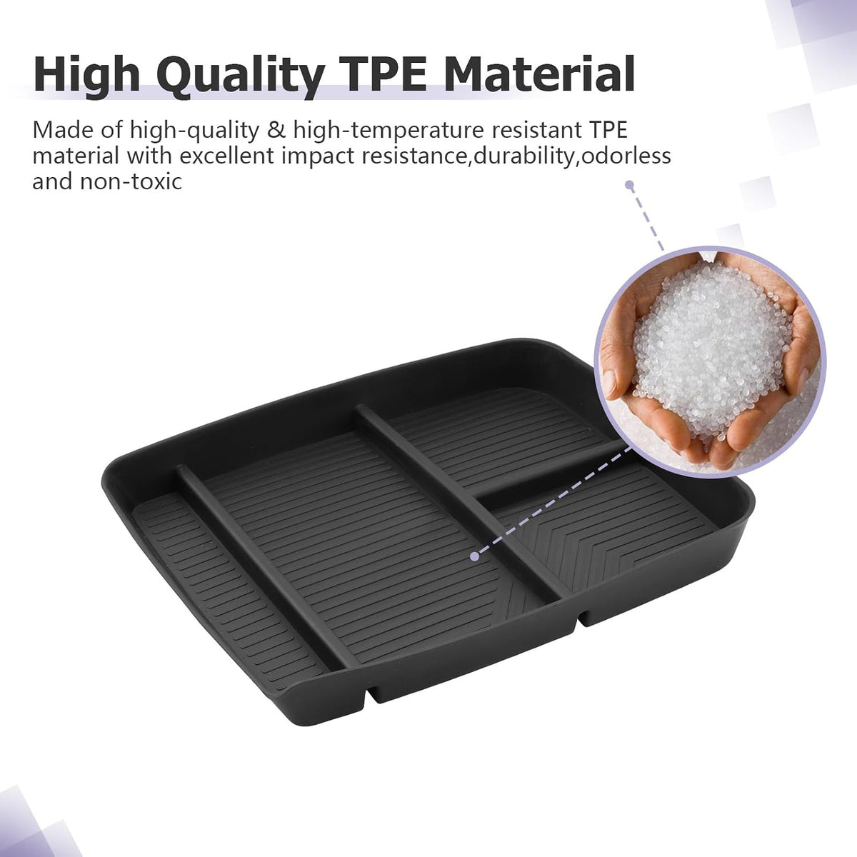 LUWU Low Center Console Organizer Compatible with 2026 2027 Hyundai Palisade Calligraphy Accessories Armrest Console Organizer Armrest 2027 Palisade Lower Storage Tray w/o Cup Holder(ONLY for 7-Seat)