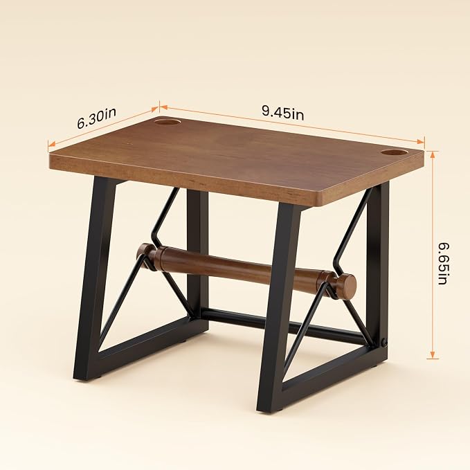Label Holder for Rolls and Fan-fold Labels, Wooden Label Holder for Desktop